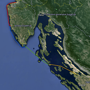 Jadranje prva etapa dopust 2015