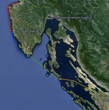 Jadranje prva etapa dopust 2015